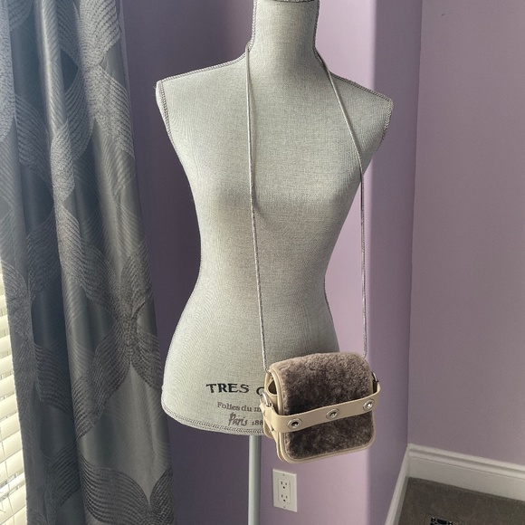 All Saints Cream and Brown Crossbody Bag - Picture 2 of 15